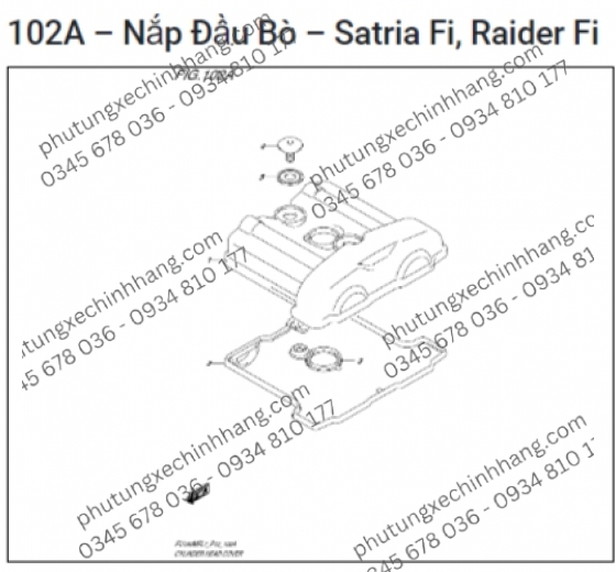 Ron Cao Su Nắp Đầu Bò Nhỏ Satria FI | Raider FI | GSX | Bandit