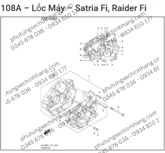 Cặp Lốc Máy Giữa Satria FI | Raider Fi | GSX | Bandit