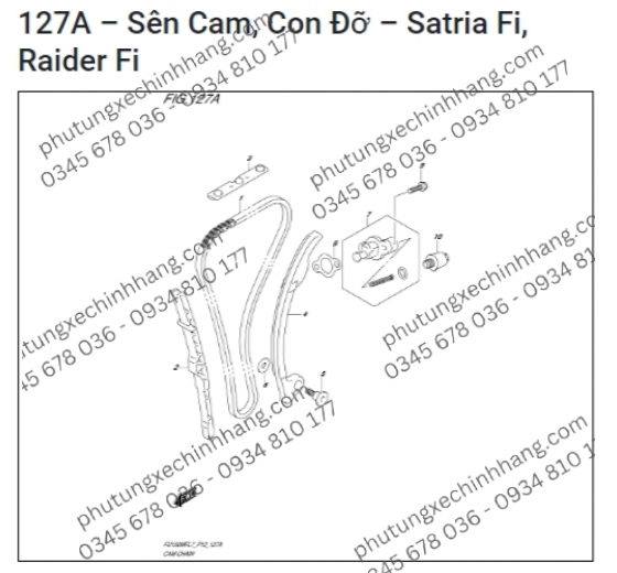 Thằn Lằn Tăng Cam Con Đỡ Satria FI | Raider Fi | GSX | Bandit
