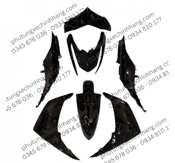 DÀN ÁO MIO M3 ĐỜI 125 MÀU ĐEN BÓNG ( ZIN CHÍNH HÃNG )