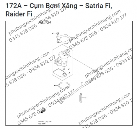 Dây Bơm Xăng Satria FI | Raider FI