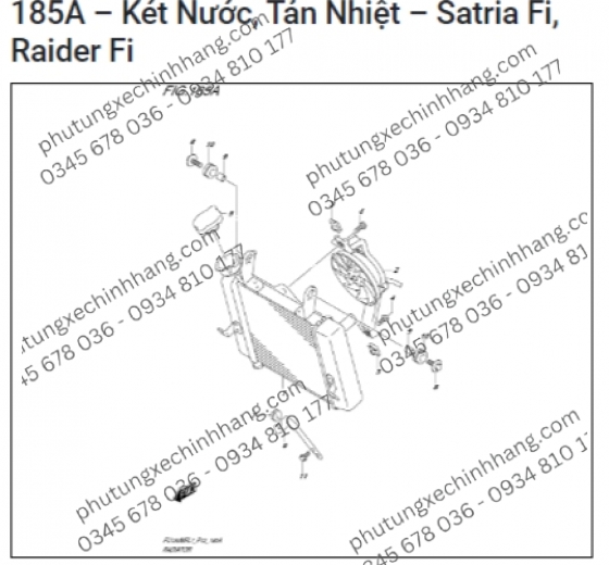 Quạt Két Nước Satria FI | Raider Fi | GSX | Bandit