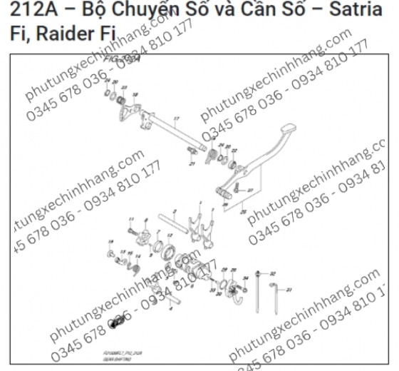 Phốt Cần Số Satria FI | Raider FI | GSX | Bandit