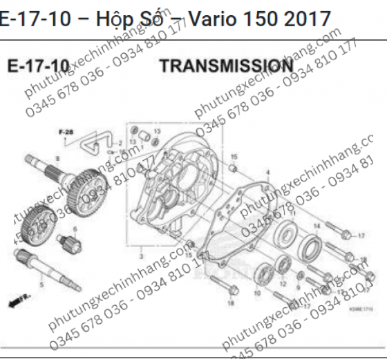 Nhông Cốt Lap Vario 2017-2019 | Click 2017-2019