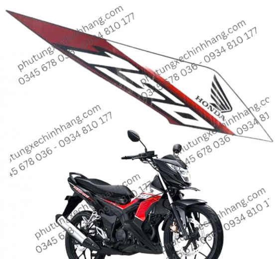 TEM ỐP SƯỜN SONIC 150 ĐEN NHÁM PHẢI (ĐỜI 2021)