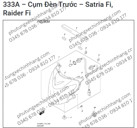 Giắc Xi Nhan Đèn Trước Satria FI | Raider FI
