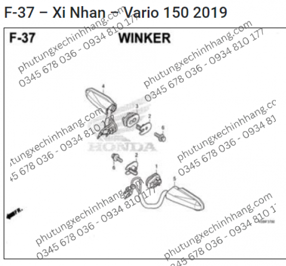 Cao Su Gắn Đèn Xi Nhan Vario /click 125 150 2019