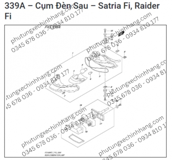  Đèn Sau Satria FI | Raider FI