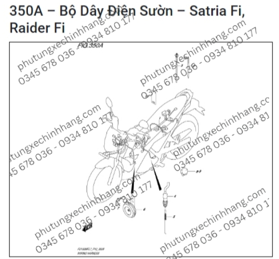 Dây Điện Sườn Satria FI | Raider FI