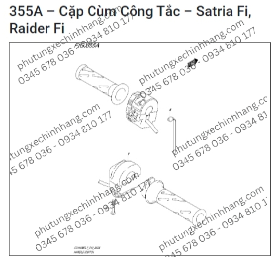 Cùm Công Tắc Trái Satria FI | Raider FI