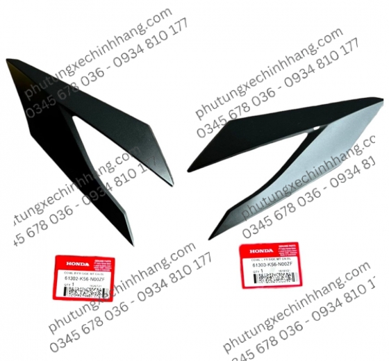 TAI THỎ SONIC 150 ĐEN NHÁM BÊN TRÁI