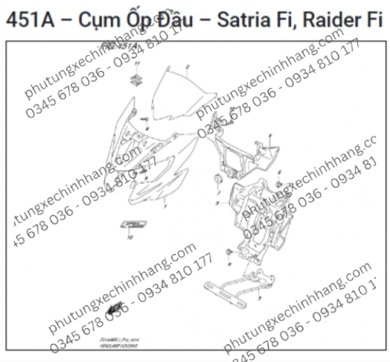 Logo S Chắn Gió Satria FI | Raider FI