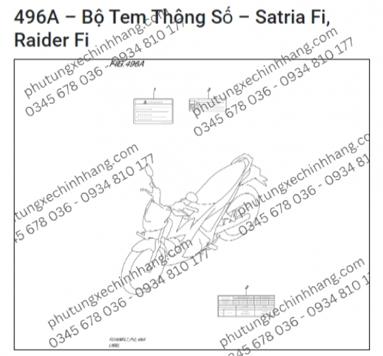 Tem Thông Số Satria FI | Raider FI | GSX R150 | GSX S150