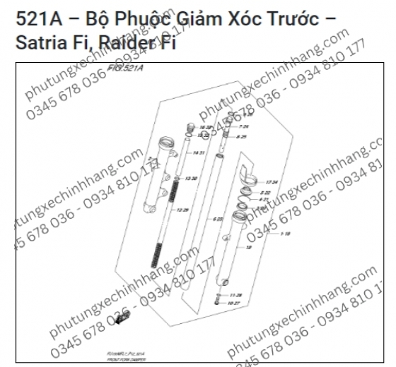 Vỏ Phuộc Trước Satria FI | Raider FI
