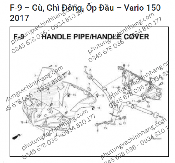 Pát Kẹp Nhựa Vario160 - Dùng Cho Nhiều Dòng Xe