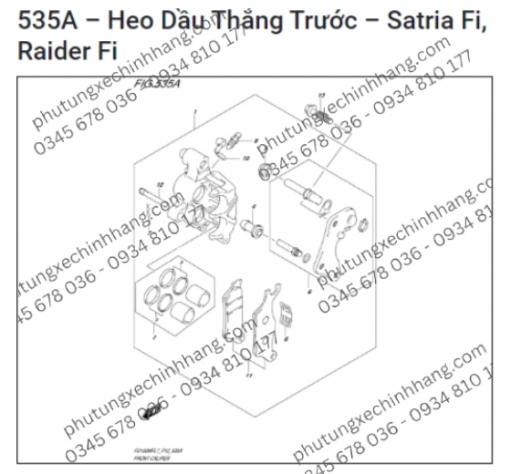 Heo Thắng Trước Satria FI | Raider FI | GSX R150 | GSX S150 | Bandit 150