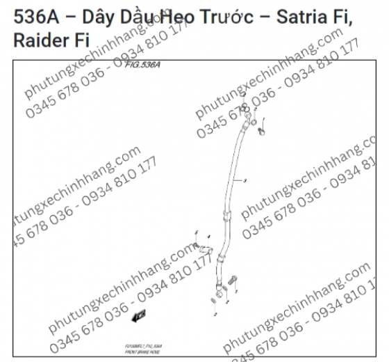 Dây Dầu Thắng Trước Satria FI | Raider FI