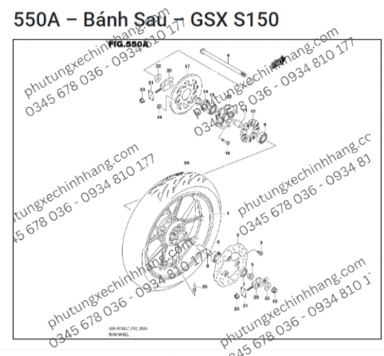 Tán Ốc Cùi Dĩa Vario 160 | Raider FI | Satria FI | Raider Xăng Cơ | Raider 2006 K6 | Raider 2009 K9 | GSX R150 | GSX S150 | Bandit 150 | Axelo 125 Indonesia