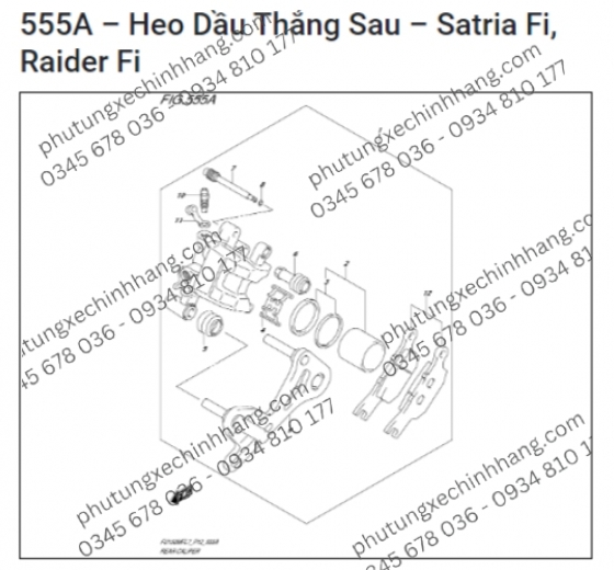 Ốc Chốt Heo Dầu Thắng Sau Satria FI | Raider FI