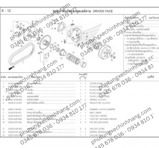 Phốt Bạc Chặn Lò Xo Trụ Vario | Click | PCX | ADV