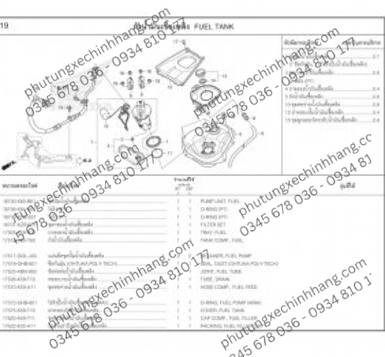 Bình Xăng Vario 160