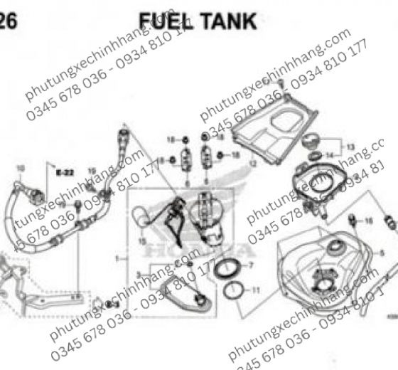 Bình Xăng Vario 160