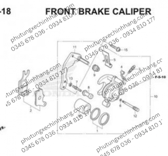 Bố Thắng Trước ABS Vario 160/150/125 Đời 2015-2018 | Click 125i Đời 2017