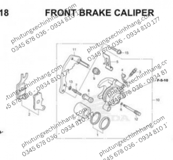 Bố Thắng Trước ABS Vario 160/150/125 Đời 2015-2018 | Click 125i Đời 2017