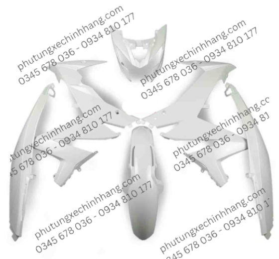 Dàn Áo Đủ Màu Satria Fi (Trắng  - Đen Nhám - Vàng Đen - Xanh - Đỏ)