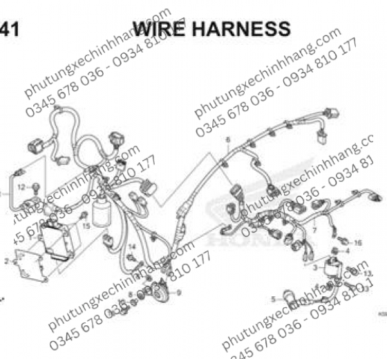 Dây Điện Sườn Vario 160