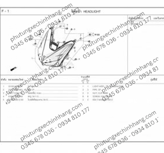 Đèn Pha Trước Vario 160