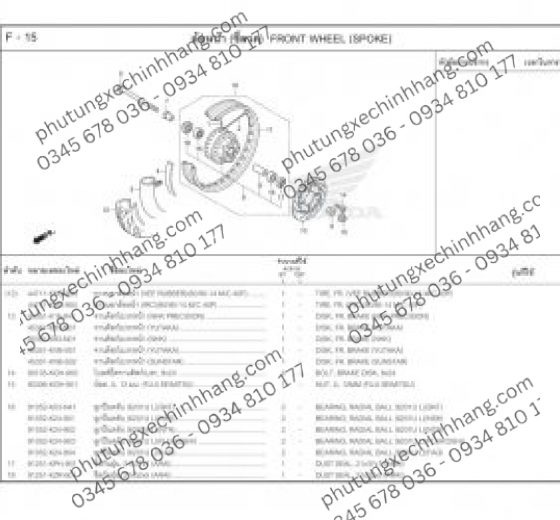 Thắng Đĩa Vario 160 Trước | Sau 