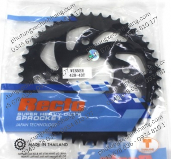 Nhông Recto 15T Sonic 150R | Winner | Winner X | Supra GTR