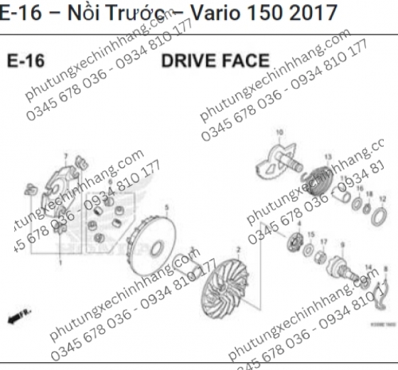 Chén Bi Nồi Vario 2017-2019 | Click 2017-2019
