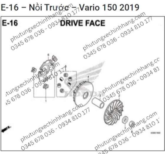 Chén Bi Nồi Vario 2017-2019 | Click 2017-2019