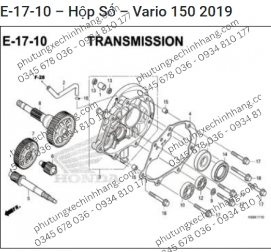 Bánh Răng 53T Vario 2019 | Click 2019