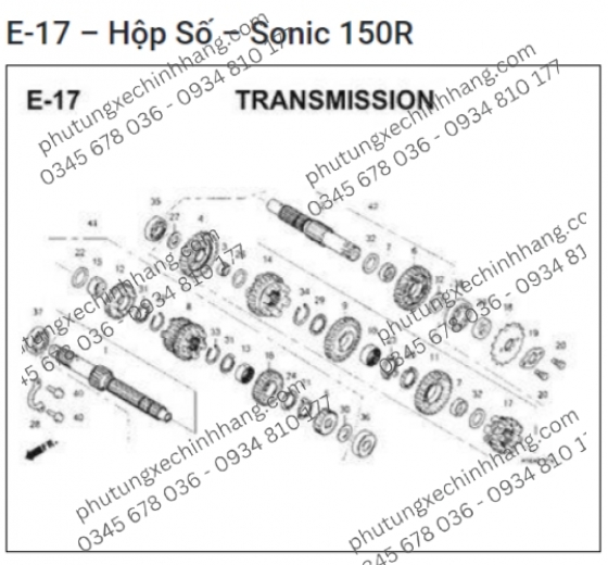 Phe Cài Nhông Sonic 150R | Winner | Supra GTR 2020 | Winner X | CBR 150R | CB 150R