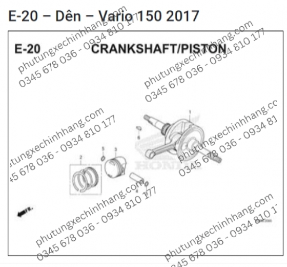 Bộ Xec Măng Bạc Piston STD Vario 2019 | Click 150 2018