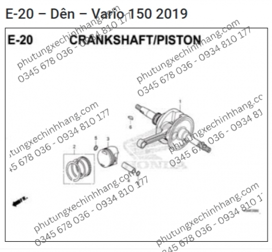 Bộ Xec Măng Bạc Piston STD Vario 2019 | Click 150 2018