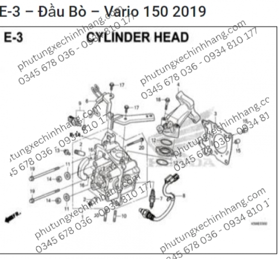 Đầu Bò Vario 150 Đời 2017-2019 | Click 150 Đời 2017-2019