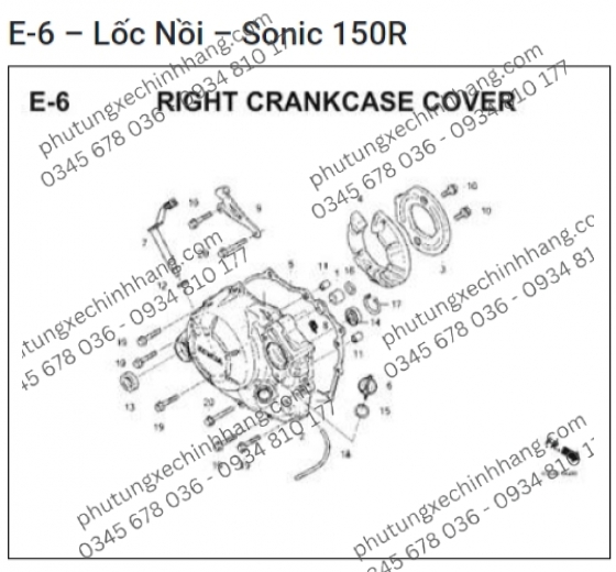 Cao Su Nồi Sonic 150R | Winner | Winner X | Supra GTR 2020 | CBR 150R | CB 150R