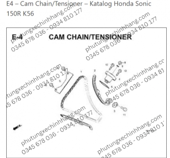 Dẫn Hướng Sên Cam B Sonic 150R