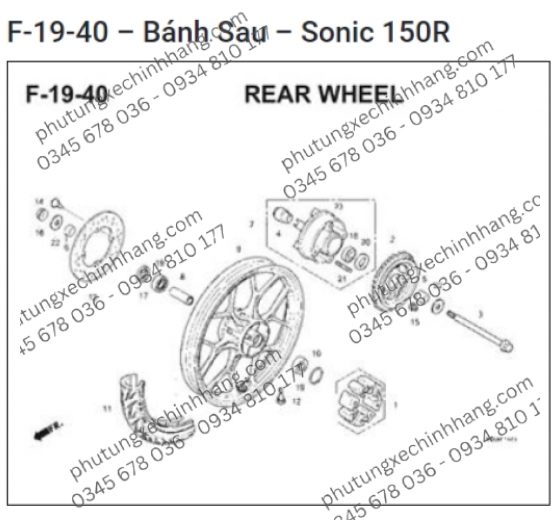 Tán Siết Ốc 10 mm Sonic 150R