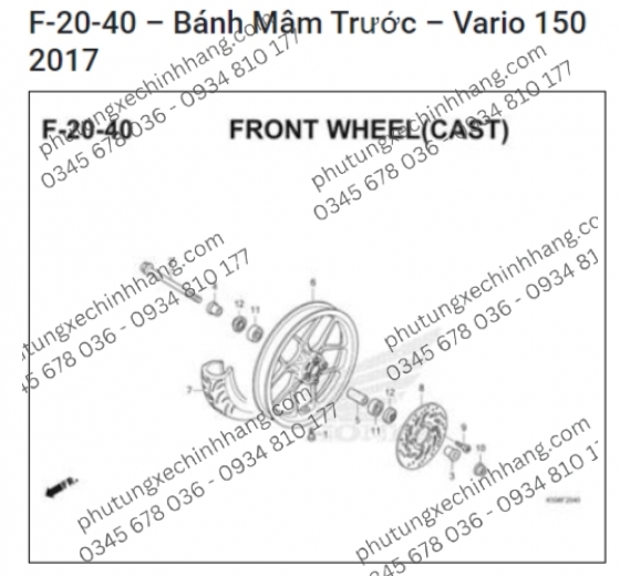 Mâm Trước Vario 2019 | Click 2019