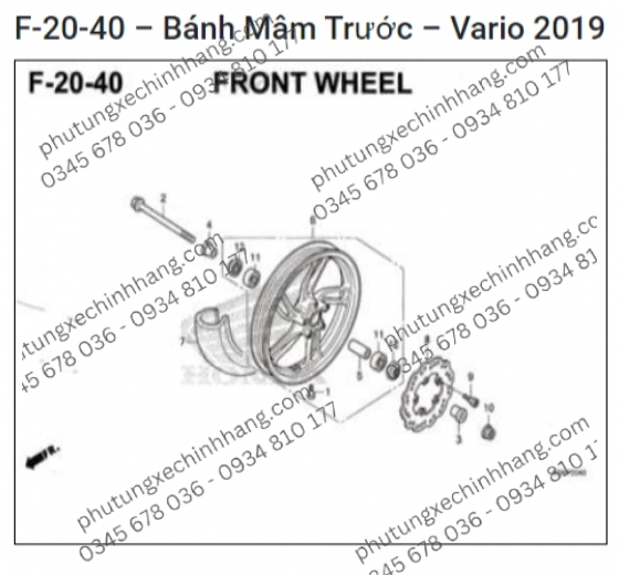 Mâm Trước Vario 2019 | Click 2019