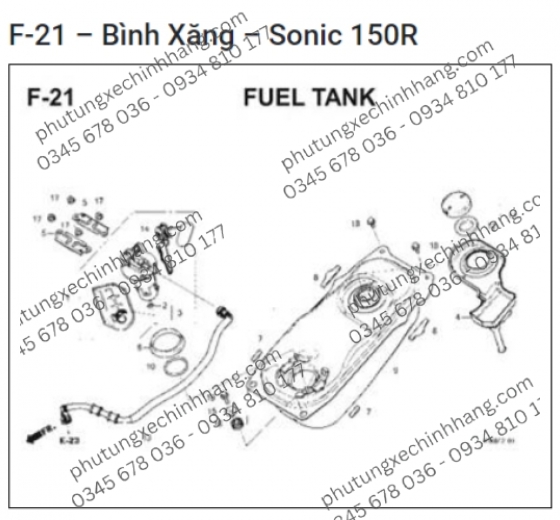 Lọc Xăng Sonic 150R | Winner | Winner X