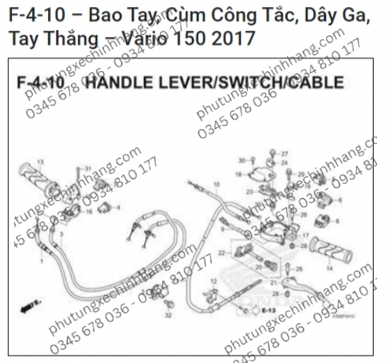 Dây Thắng Sau Vario 160