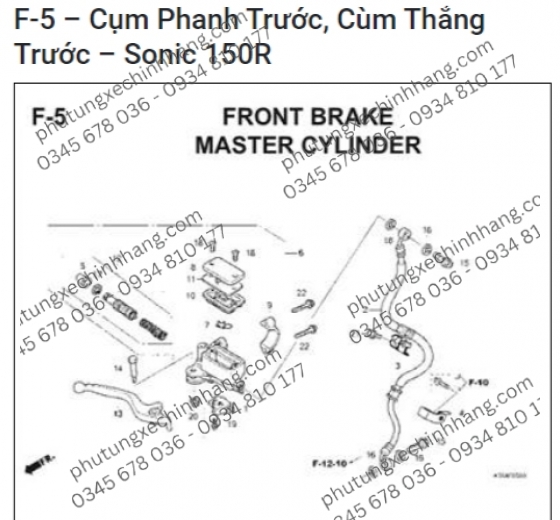 Cùm Thắng Sonic 150R