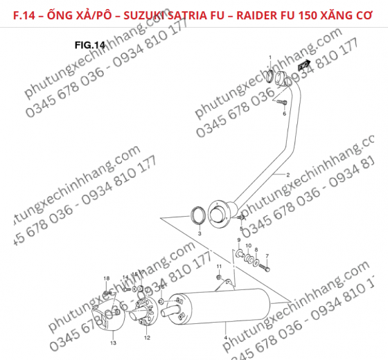 Chụp Nhựa Đen Đuôi Pô Indonesia Satria FI