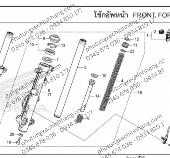 Phuộc Trước Vario 160 | Click 160